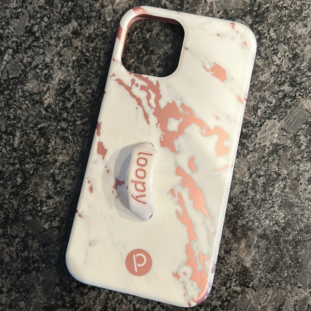 Loopy Case Rose Marble IPhone 12 12 Pro 6.1” Screen
